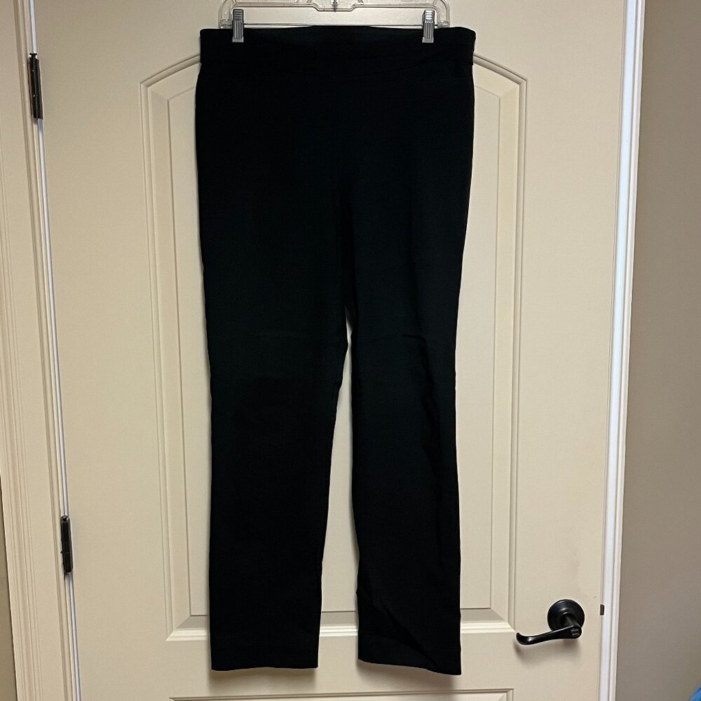 Briggs Women's Black Elastic Comfort Waist Pull On Dress Pants Size 10